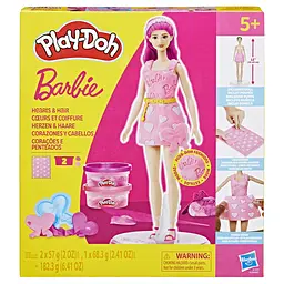 Набір для творчості з масою для ліплення Hasbro Barbie. Серця та волосся (G1357) - мініатюра 3