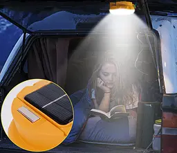 Світлодіодна LED лампа-ліхтар із сонячною панеллю та акумуляторами NG200 Жовтий - мініатюра 5