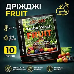 Турбо дріжджі Alcotec Turbo Yeast Fruit 60 г 10 шт - мініатюра 2