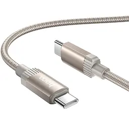 Дата кабель Hoco X117 Star Type-C to Type-C 60W (1m) Gold - мініатюра 2