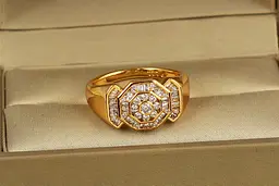 Кільце Xuping Jewelry Октагон р 21 золотисте