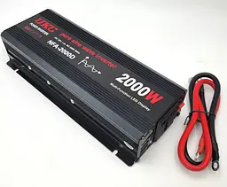 Автомобільний інвертор-перетворювач напруги 12 V-220 V з чистою синусоїдою для котла, насоса та холодильника 2000 W UKC NFA 2000D 12 V-220 V 2000 Вт - мініатюра 2