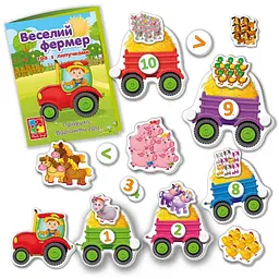 Дитяча настільна гра "Веселий фермер" Vladi Toys VT2100-13 з липучками - мініатюра 2