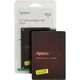 Накопичувач SSD 512 GB 2.5" SATA3 APACER As350X (AP512GAS350XR-1) - мініатюра 2