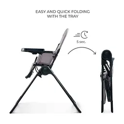 Стілець для годування Kinderkraft Binci Grey (5902533928002) - мініатюра 2