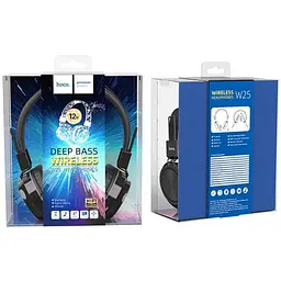 Накладні Bluetooth навушники Hoco W25 Promise, 300 mAh, MicroSD/AUX Чорні - мініатюра 4