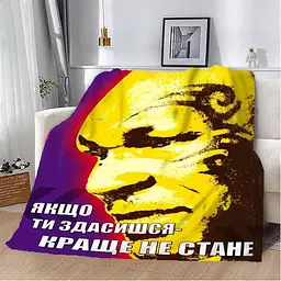 Плед плюшевий 3D мотиваційний Якщо ти здасишся 160х200 см