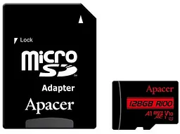 Карта пам'яті microSD 128GB C10 UHS-I R100MB/s + SD Apacer teh0013337