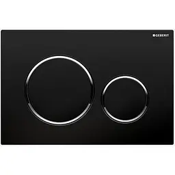 Клавіша змиву Geberit Sigma20 чорний/хром/чорний 115.882.KМ.1, Чорний