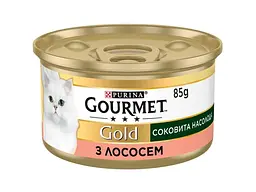 Консерви для котів Purina Gourmet Gold Соковита насолода з лососем 85 г (8445290823373) - мініатюра 3