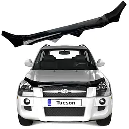 Дефлектор капота мухобойка HIC для Hyundai Tucson 2004-2012 Оригінал (FH-HY12)