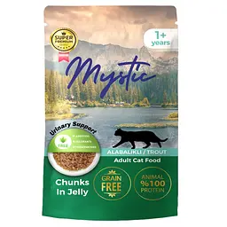 Вологий корм Hermos Mystic Для котів шматочки в желе з фореллю 85 г