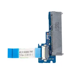 Шлейф+плата Sata HDD/SSD для HP 255 G4 250 G5, 15-BA 15-AC 15-AF 15-AY, (LS-C703P, 817878-001, 8pin)