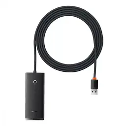 USB-хаб Baseus Lite Series 4-Port (USB-A to USB 3.0*4) 2m WKQX030201 Black