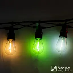 Ретро-гірлянда вулична 10 LED 5 метрів, мультиколор - мініатюра 9