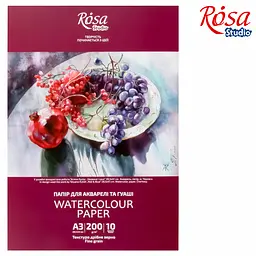 Папка для акварелі Натюрморт 200г/м2 10л Дрібне зерно ROSA Studio - мініатюра 2