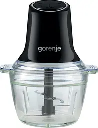 Подрібнювач, 500Вт, чаша-1000мл, скло, чорний Gorenje kuh0014977
