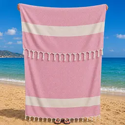 Рушник пештемаль Turkey Towel 100х180 см легкий великий для пляжу басейну бані сауни підстилка на дачу пікнік природу відпустку море ромб рожевий