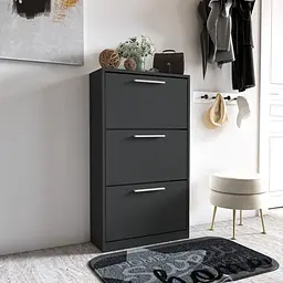 Тумба для взуття Moreli S-21 Ш590/В120 см/Г280 Антрацит - мініатюра 1