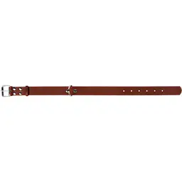 Нашийник подвійний Collar, шкіра, 48-63х3,5 см, коричневий - мініатюра 4