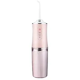 Іригатор акумуляторний Oral Irrigator S3J2 рожевий, з 3 насадками для чищення зубів