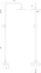 Душова система Topaz Barts TB 07702-H36, Хром - мініатюра 7