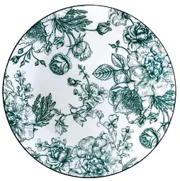 Тарілка десертна Limited Edition Blossom Green 19 см біла (YF7002-2) - мініатюра 2