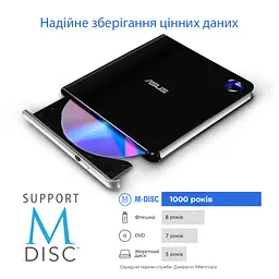 Оптичний привід Blu-Ray ASUS SBW-06D5H-U/BLK/G/AS (90DD02G0-M29000) - мініатюра 4