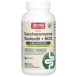 Сахароміцети буларді Saccharomyces Boulardii + MOS 5 Billion CFU 90 Capsules Jarrow Formulas vit0004978