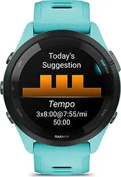 Смарт-годинник Garmin Forerunner 265 Black Bezel with Aqua Case and Aqua/Black Silicone Band (010-02810-12) - мініатюра 8