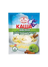 Каша вівсяна з яблуком + кориця миттєвого приготування Козуб продукт 40 г