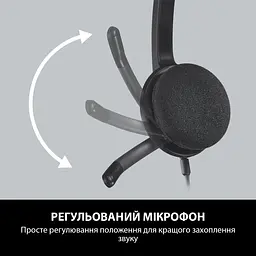 Комп'ютерна гарнітура Logitech H340 USB Graphite (981-000475) - мініатюра 5