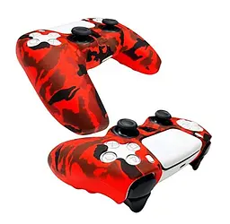 Чохол на геймпад Silicone Case для Sony DualSense Red Camouflage [67496] - мініатюра 3