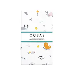 Простирадло Cosas на резинці 90x190x25 bees, білий (Bees_90x190x25) - мініатюра 4