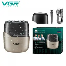 Акумуляторна електробритва VGR V-345, Машинка для гоління/Електрична бритва для обличчя Сіра