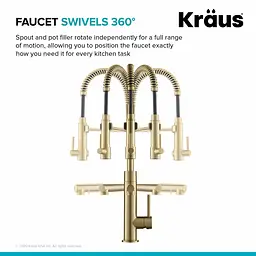 Змішувач для кухні Kraus Artec Pro KPF-1603SFACBMB, Чорний матовий - мініатюра 10