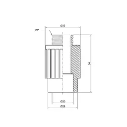 Муфта PPR Thermo Alliance 20х1/2" ЗР DSB3015 - мініатюра 1