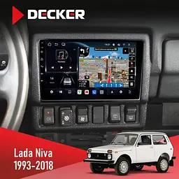 Штатна магнітола Lada Niva 1993-2018 Decker D9-011 4x64, DSP, 4G, 360 Decker (НФ-00009163)