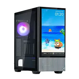 Корпус Zalman Z10 DS без БЖ 2xUSB3.0 1хUSB Type-C 2х120мм 1x120мм ARGB TG Side Panel ATX Monitor чорний - мініатюра 5