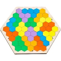 Дерев'яна гра-головоломка для дітей PuzzleOk Шестикутник - мініатюра 3