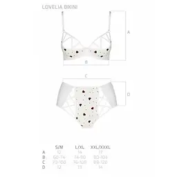 Еротичний комплект із малюнком Passion LOVELIA BIKINI white L/XL - мініатюра 5