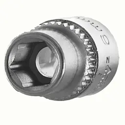 Насадка шестигранна коротка 1/4" 6мм CrV ULTRA (6060062) - мініатюра 5