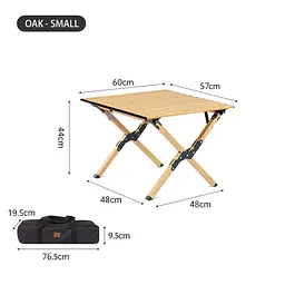 Складний стіл Naturehike розмір S (CNK2300JU010) 57x60см, алюміній, бежевий - мініатюра 2