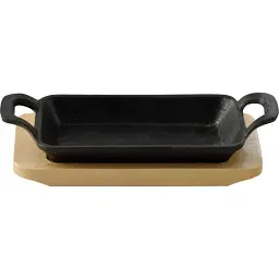 Чавунна мініформа з сервер. дошкою MasterPro Foodies сook&share, 17х10 см (BGMP-3807-4) - мініатюра 2