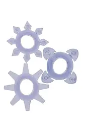 Ерекційне кільце ToyJoy Tickle C-Rings, 3шт (фіолетовий) - мініатюра 3