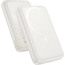 Зовнішній акумулятор Hoco J141 Grace MagSafe 10000mAh 20W (J141) Milky White (639194) [161341] - мініатюра 2