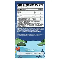 Риб'ячий жир з печінки тріски Nordic Naturals Cod Liver Oil 1000 мг 180 капсул Лимон - мініатюра 3
