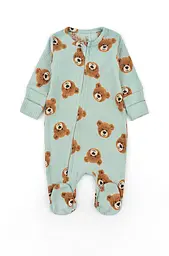 Бавовняний комбінезон для немовлят на блискавці Cute bear - мініатюра 1