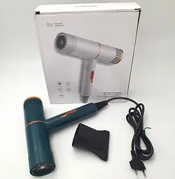 Розумний компактний фен з іонізацією Dry Hair Efficiently UKC MA03-56 зелений - мініатюра 6