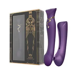 Смартвібратор 3в1 Zalo - Queen Set Twilight Purple, пульсівна перлина та вакуум, кристал Swarovski - мініатюра 10